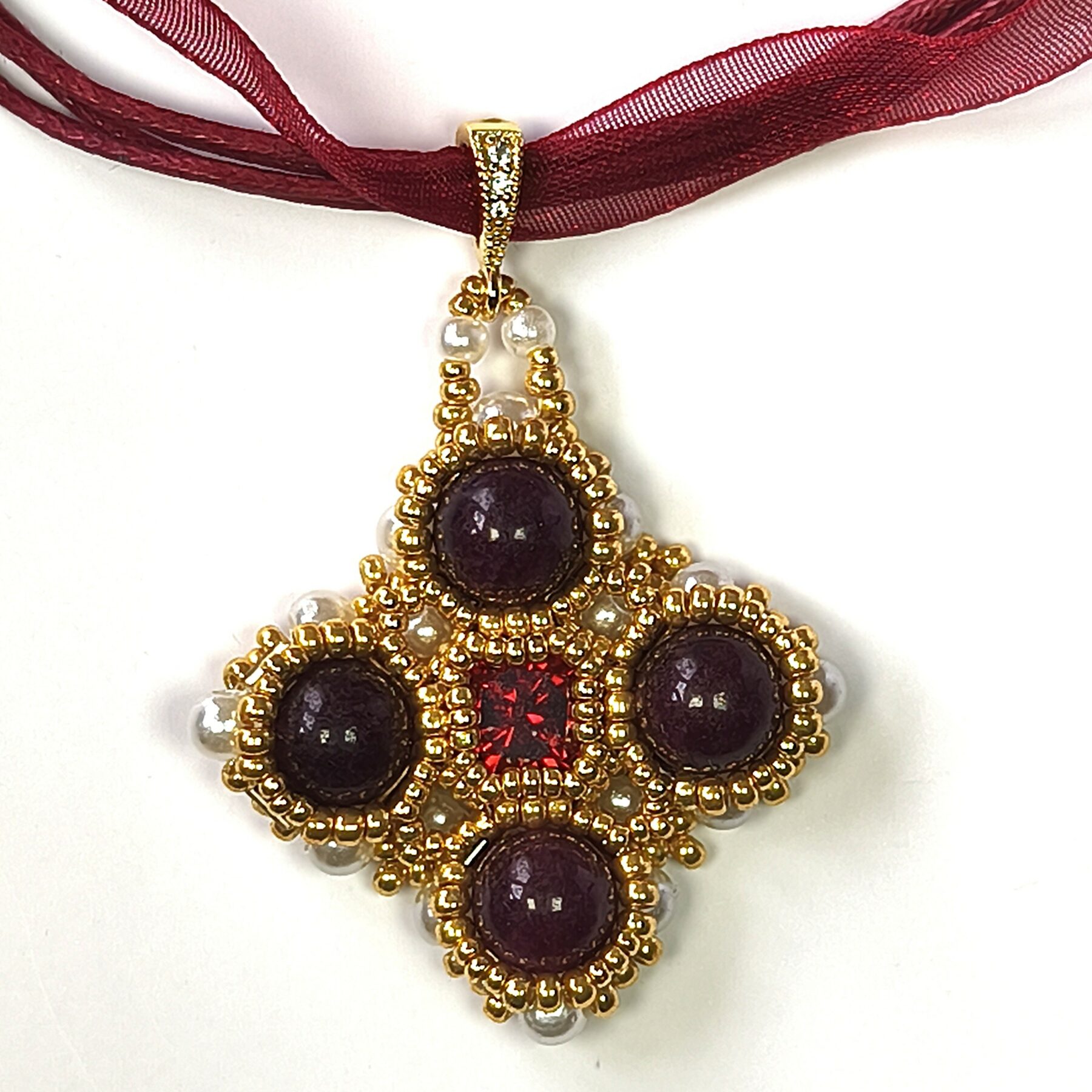 Collier Deirdre Grenat – Image 2