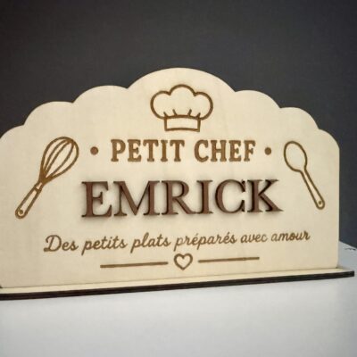 Plaque petit Chef à personnaliser