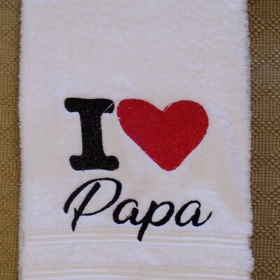 Serviette de bain brodée