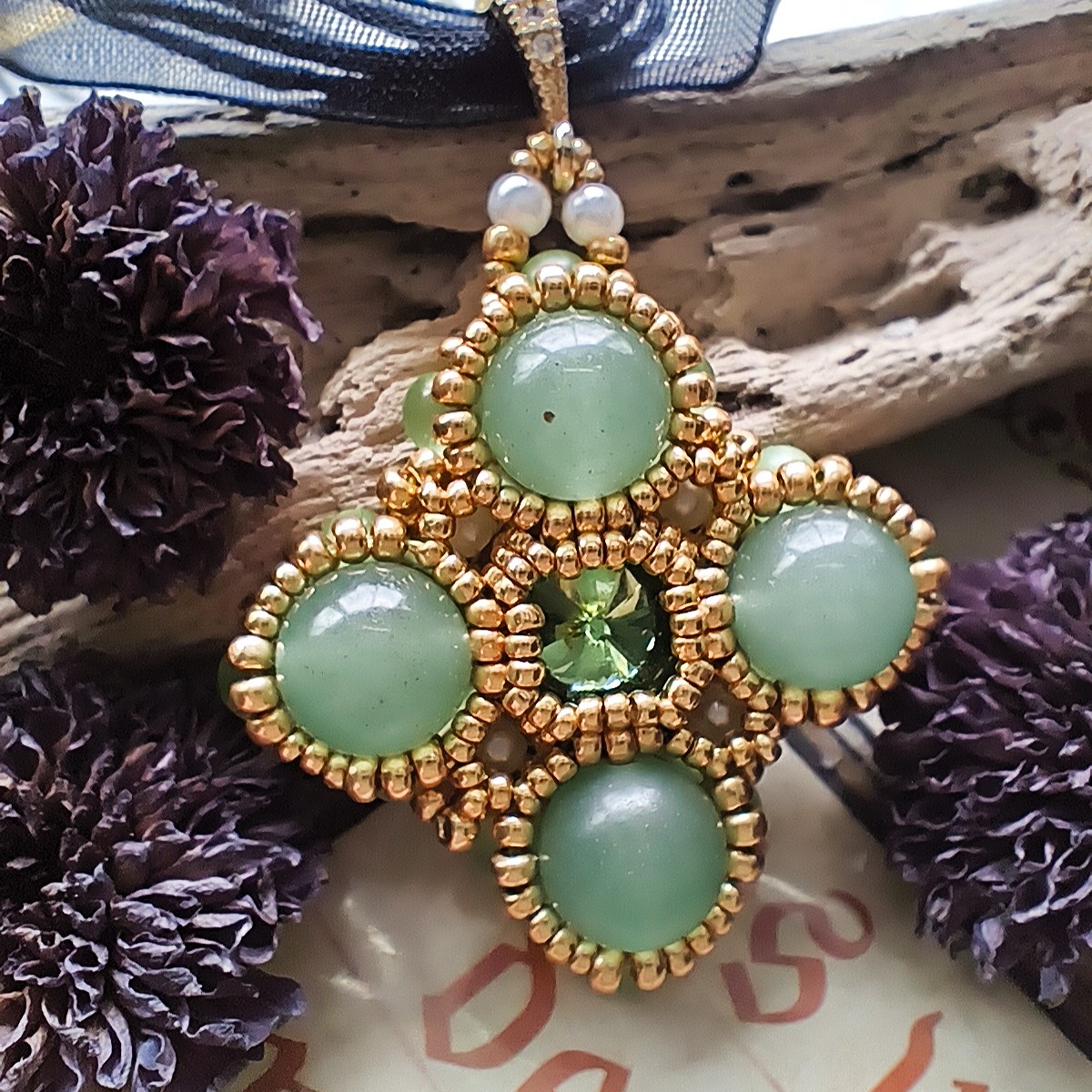 Collier Deirdre Jaspe vert