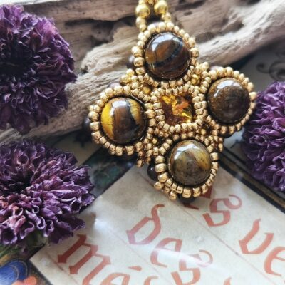 Collier Deirdre Oeil de tigre