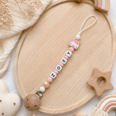 attache tétine licorne