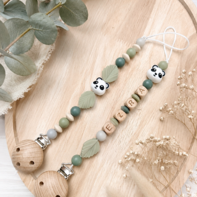 attache tétine panda