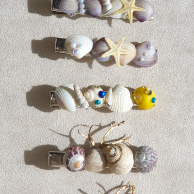 Barrette Artisanale " Coquillages " -Made In France