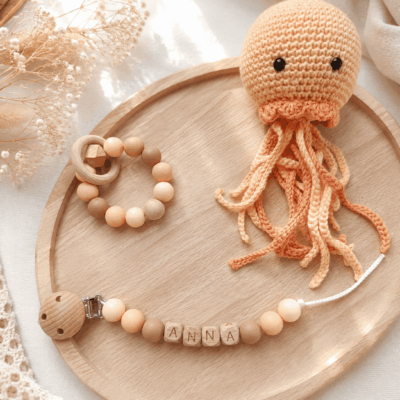 coffret bébé naissance attache tétine anneau de dentition