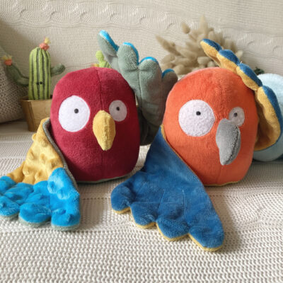 doudou oiseau piouf perroquet personnalisable