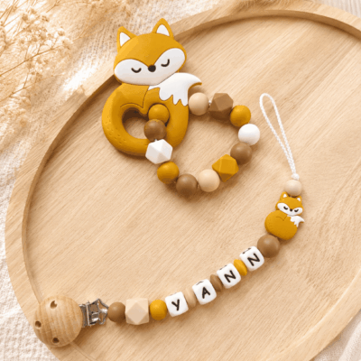 ensemble dentition renard moutarde