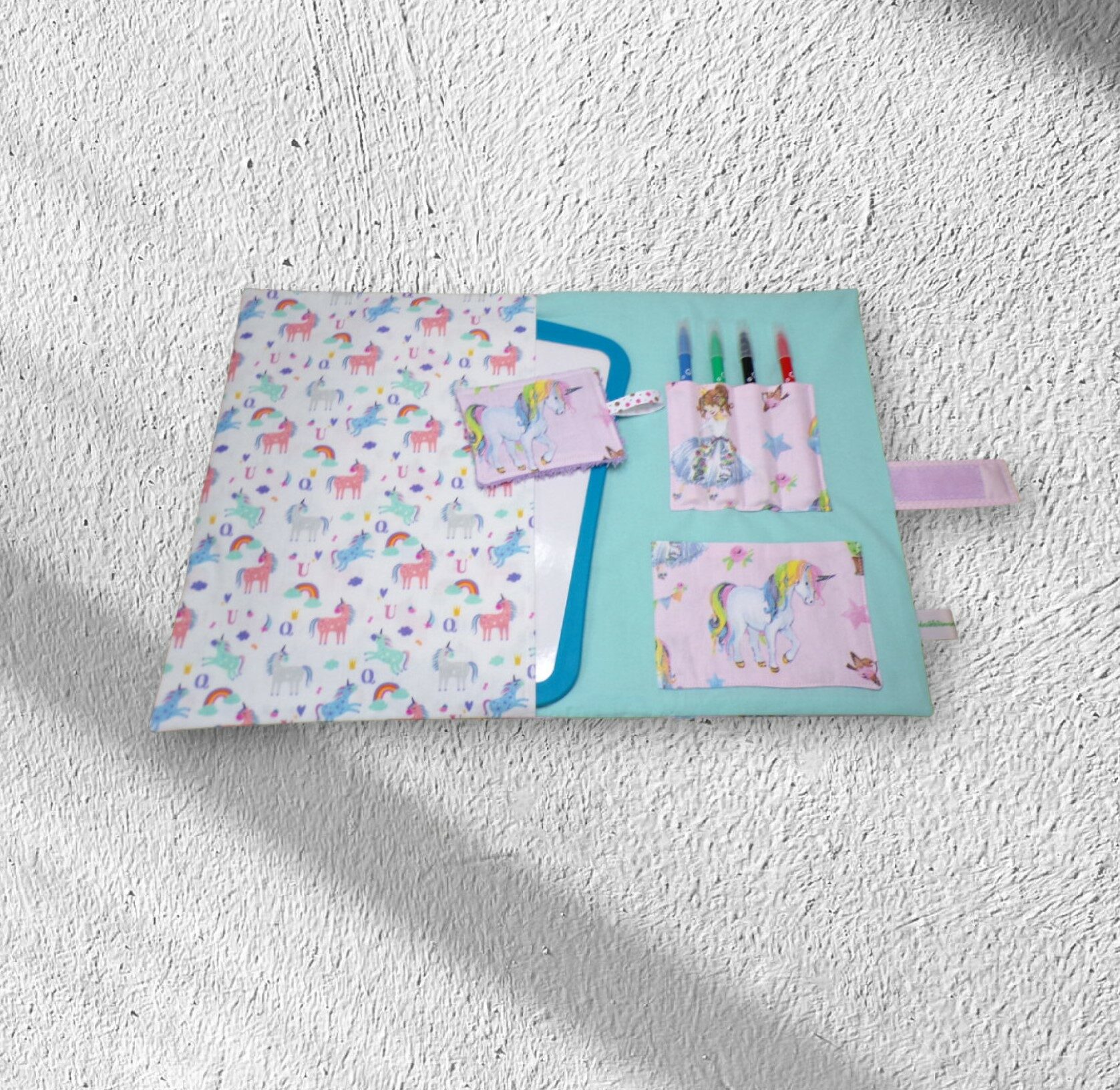 pochette range ardoise, effaceur offert, modèle pour 4 feutres – Image 15