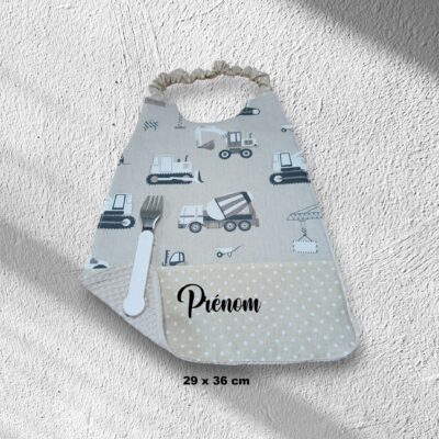 Serviette de table enfant ou pochon personnalisable , bavoir maternelle, modèle au choix