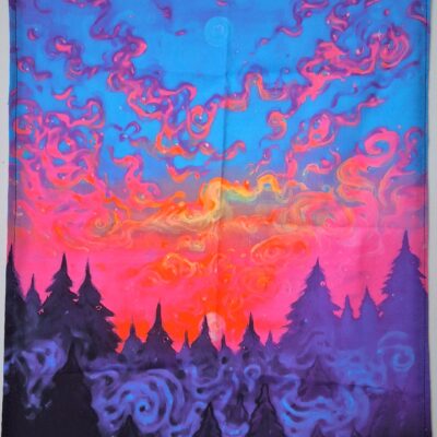 Tenture murale UV forêt enchantée