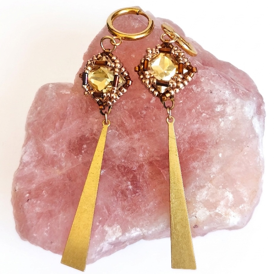 Boucles d'oreilles Gabrielle Champagne – Image 5
