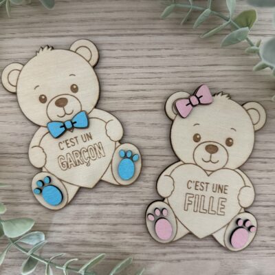 Ourson pour annoncer le secret de bébé