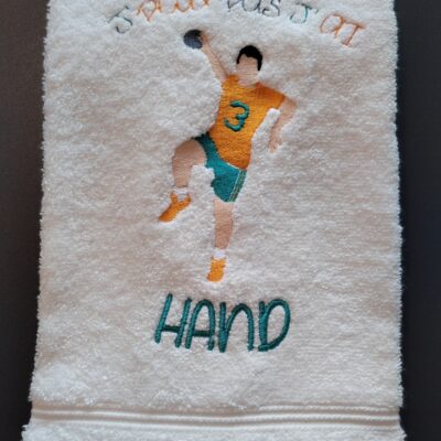 Serviette de toilette brodée