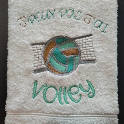 Serviette de toilette brodée