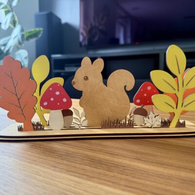 Décoration d'automne en bois