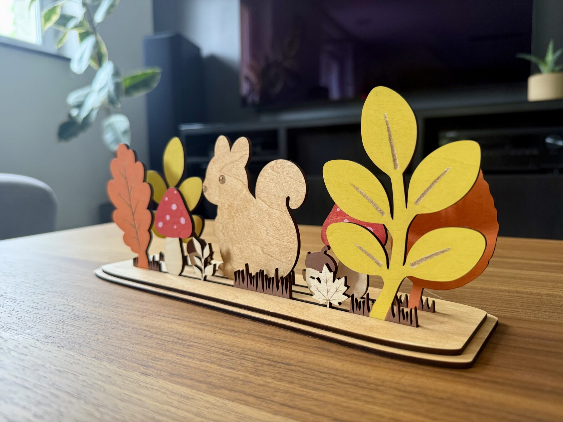 Décoration d'automne en bois – Image 2
