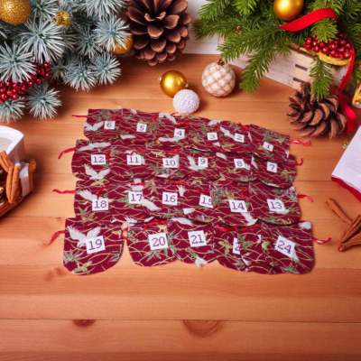 calendriers de l'Avent - pochettes cousues main à suspendre et à remplir, décoration de Noël, pièces uniques
