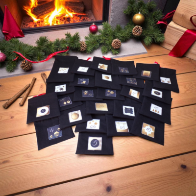calendriers de l'Avent - pochettes cousues main à suspendre et à remplir, décoration de Noël, pièces uniques