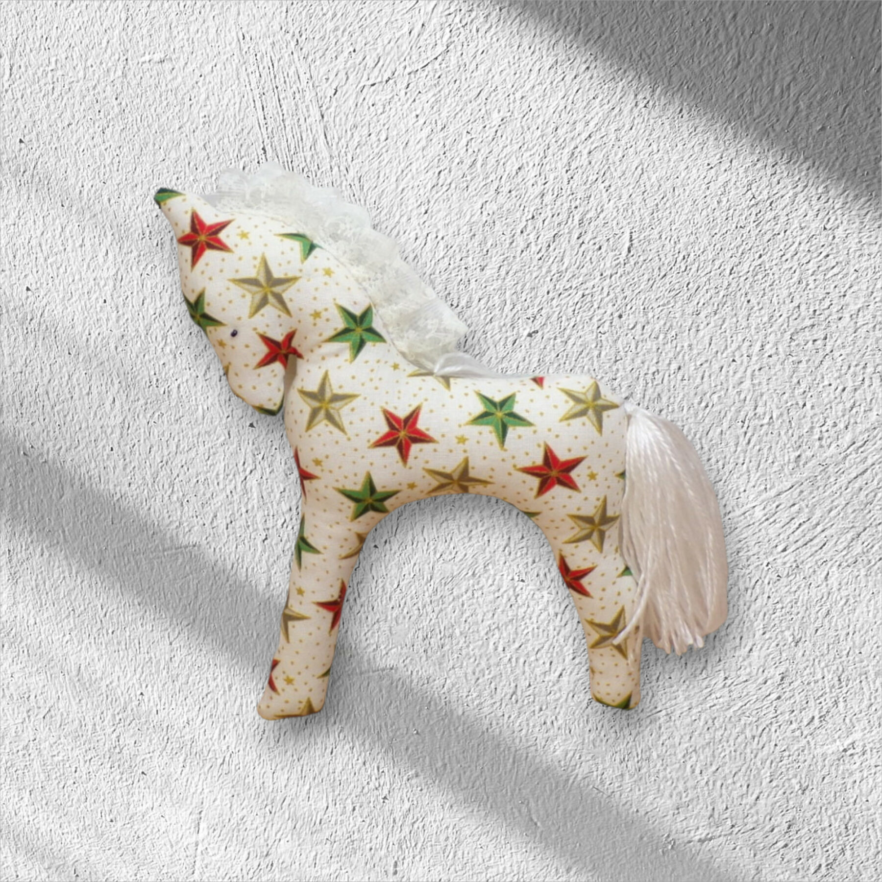 cheval à suspendre en tissu, cheval de décoration fait main – Image 3