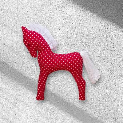 cheval à suspendre en tissu, cheval de décoration fait main