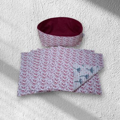 Panière de 6 feuilles d'essuie tout lavable 100 % coton doublé nid d'abeille, modèle au choix