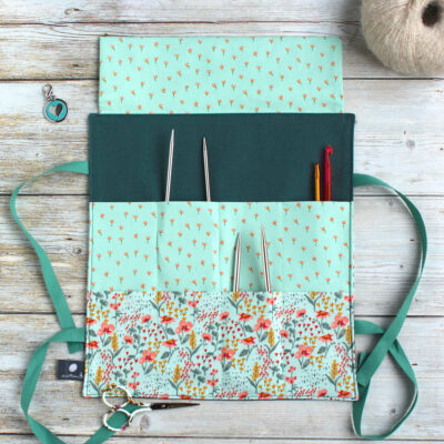 pochette tricot aiguilles circulaires fixes