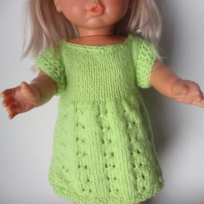 robe,,poupée,Noël,cadeau,tricot,modèle unique,faitmains