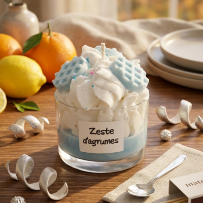 Bougie parfumée gourmande chantilly Zeste d'agrume