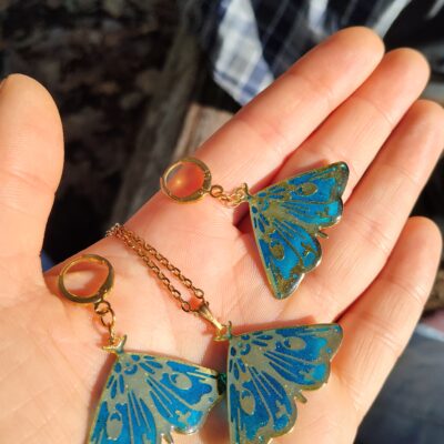 Parure papillon holographique