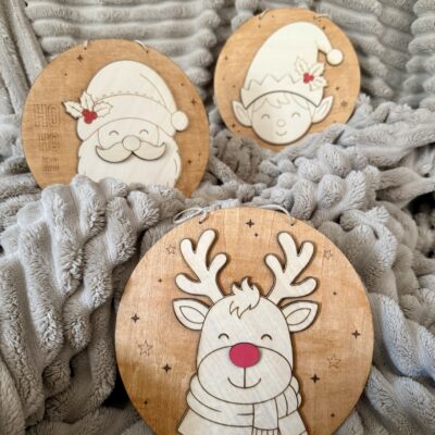 Décoration murale de Noël en bois
