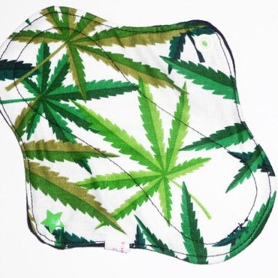 Protège-slip lavable CANNABIS - (MINI, FIN & DISCRET - 17 cm) - Zéro déchet - PSL - Protège-slip en coton ado fille femme - Hygiène intime féminine