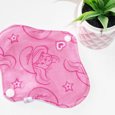 Protège-slip lavable SCHTROUMPFETTE - (MINI, FIN & DISCRET - 17 cm) - Zéro déchet - PSL - Protège-slip en coton ado fille femme - Hygiène intime féminine