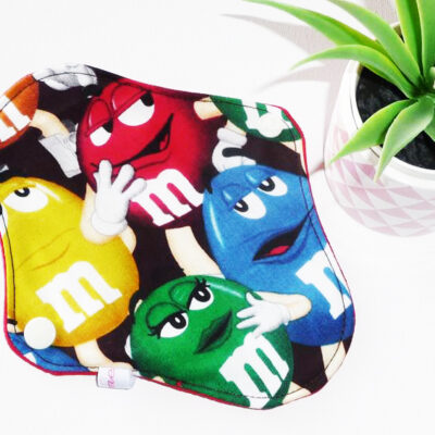 Protège-slip lavable M&M'S - (MINI, FIN & DISCRET - 17 cm) - Zéro déchet - PSL - Protège-slip en coton ado fille femme - Hygiène intime féminine