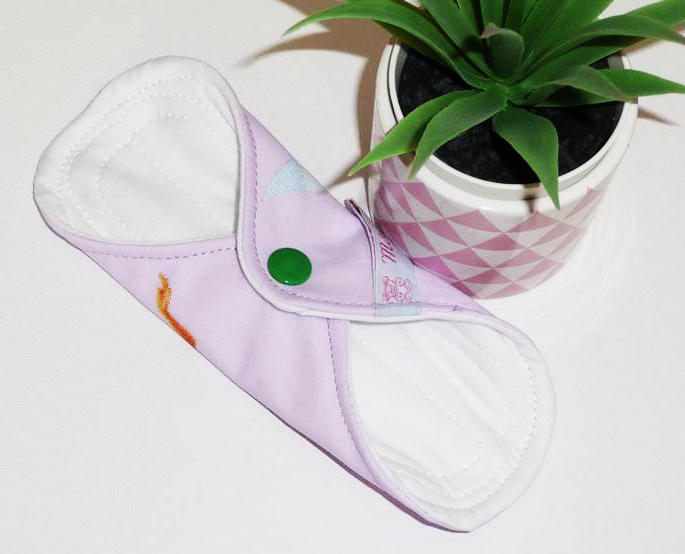 Protège-slip lavable FEE CLOCHETTE (MINI, FIN & DISCRET - 17 cm) - Zéro déchet - PSL - Protège-slip en coton ado fille femme - Hygiène intime féminine
