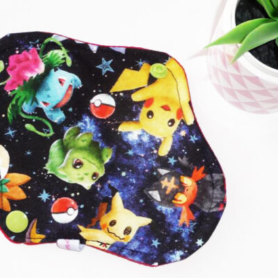 Protège-slip lavable POKEMON - (MINI, FIN & DISCRET - 17 cm) - Zéro déchet - PSL - Protège-slip en coton ado fille femme - Hygiène intime féminine