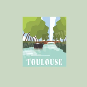 Affiche ville vintage